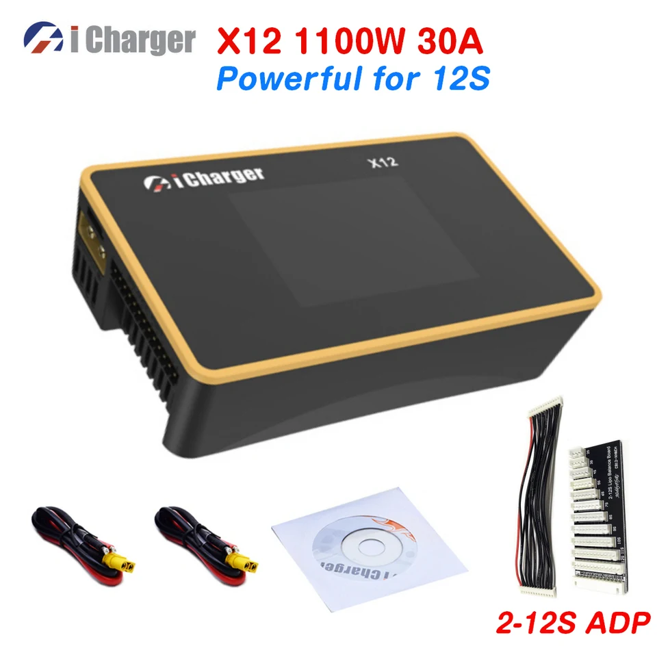 Icharger X12 6S-12S 800-1100W 40A SMART BATTERICKÁ BATTERICKÁ nabíjačka pre LIPO/LIFE/LIHV batériu RC DRONE MODEL