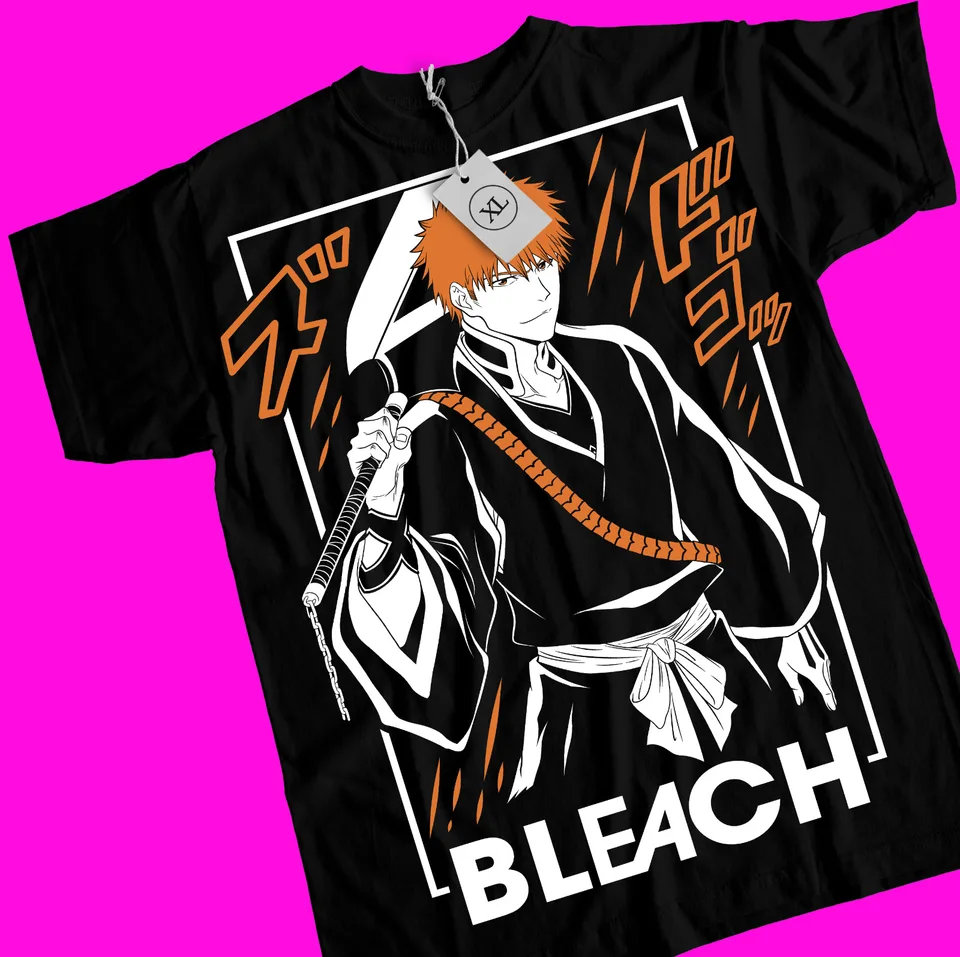 Ichigo Kurosaki Tričko Bieli Anime Strip Horor Horor skoková košeľa tričko všetko veľkosť