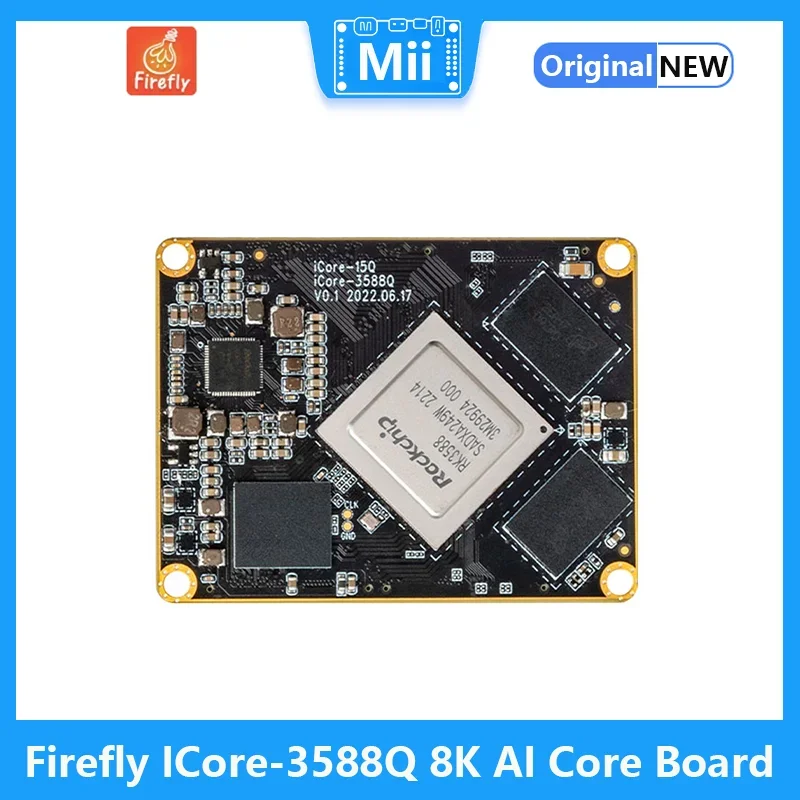 ICORE-3588Q 8K AI Core Board RockCHIP RK3588 Nová generálna vlajková loď Octa-Core Open Source Free SDK Základná doska pre ARM PC, Cloud Serve