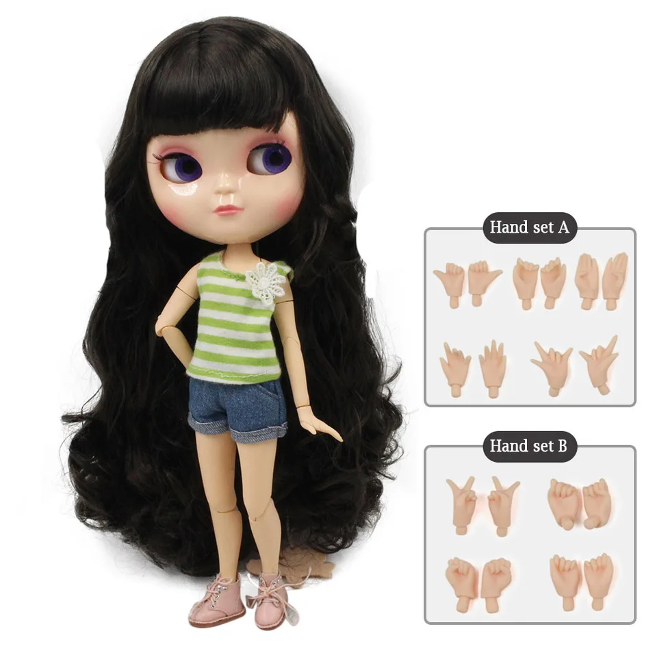 Icy DBS Doll Doll Small Azone Body Black Vlasy s ranou prírodnou pokožkou 30 cm s ručnou sadou č. 280BL950