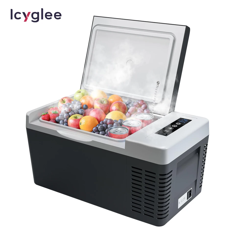 Icyglee 12V Chladnička Car Chladnička 18L Compressor App Control Prenosná prenosná mraznička pre kempingovú loď