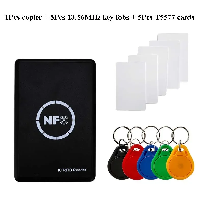 ID ID RFID Duplicator NFC Smart Card Reader 125KHz RFID Kľúčové duplikátory 13,56 MHz Autor s UID S50 T5577 Kľúčom karty