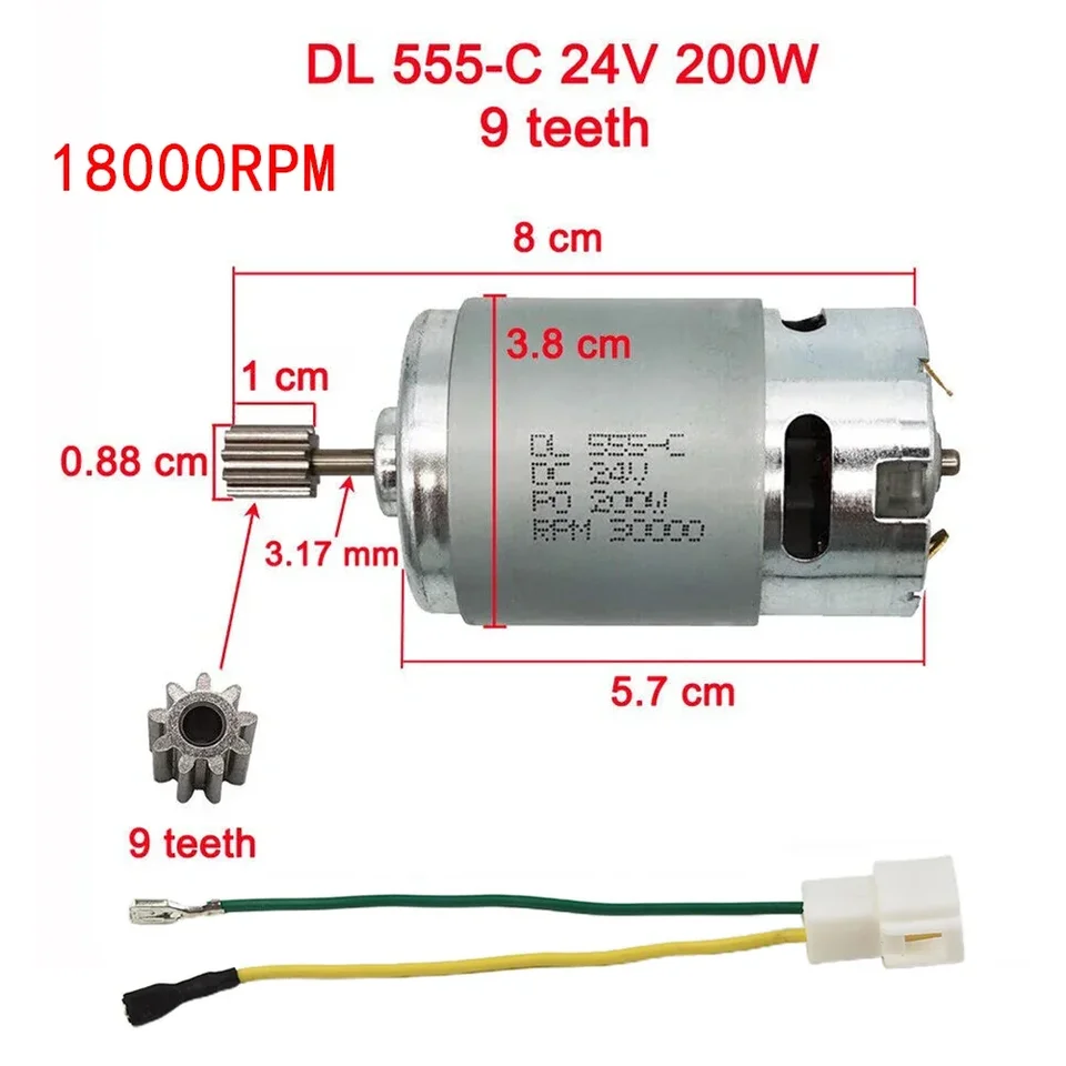 IDC konektor Elektrický automobilový motor Gearmotors Link DL 555-C Elektrické vozidlo Hračky pre elektrické testovanie