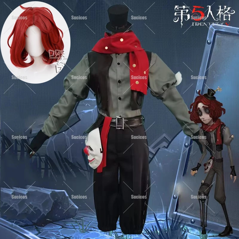 Identita hry proti Joker Cosplay kostým parochne Parochne Men módne uniforma plačúca klaun
