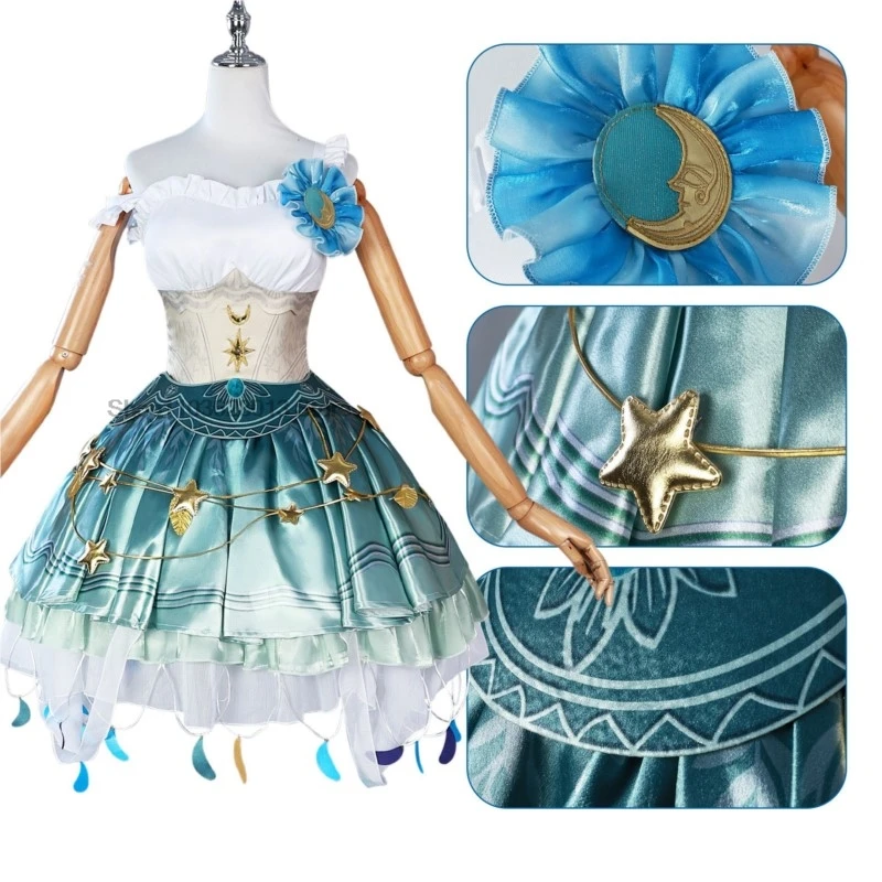 Identita v ženská tanečnica Margaretha Zelle Anime Cosplay kostým putujúci mesačný svit šaty halloween strany rola hranie ženy obleky