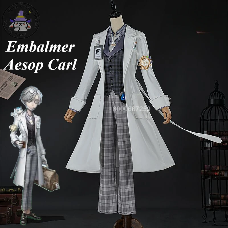 Identity V Game Embalmer Aesop Carl Cosplay kostým nádherný pekný herný oblek uniformu rolí hrania pre outfit pre Halloween Party