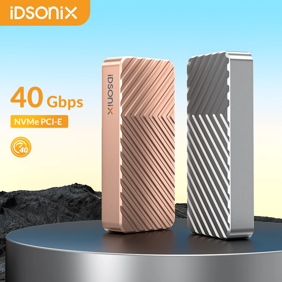 IDSONIX 40 GBPS M.2 NVME SSD Case USB4 SSD Externý prenosný kryt Thunderbolt 3/4 USB C. Podpora pevného disku NVME 2280 SSD