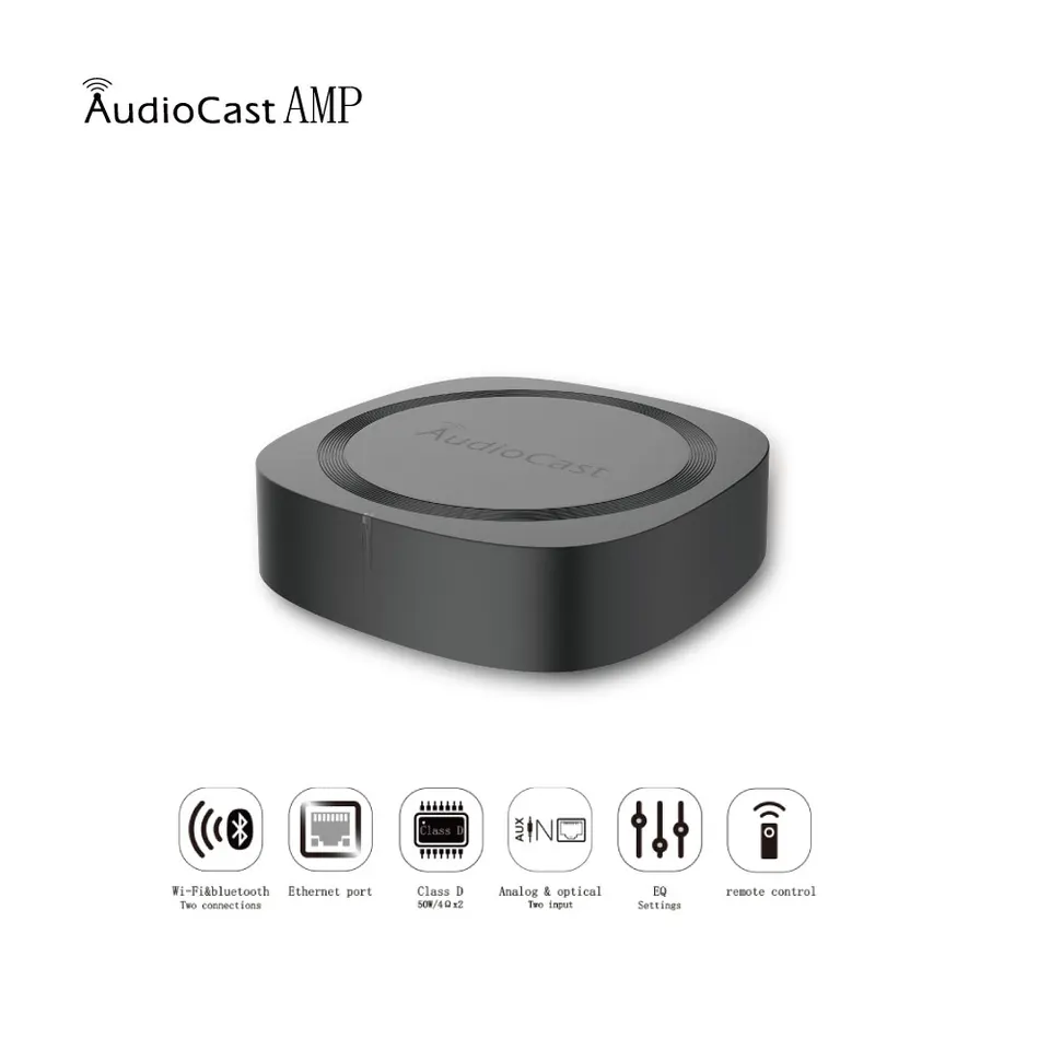IEAST AUDIOCAST AMP50 Wireless WiFi & Bluetooth 5 zosilňovača Audio prijímač bezstratových viacerých miestností, DLNA, UPNP Tidal