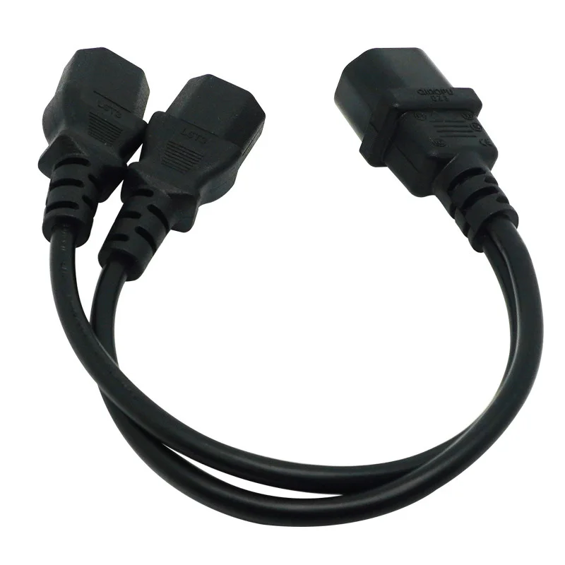 IEC 320 C14 až 2xC13 Splitter Cord Cord kábel kábel IEC 320 Muž do dvojitého C13 2 ženský adaptér napájací kábel