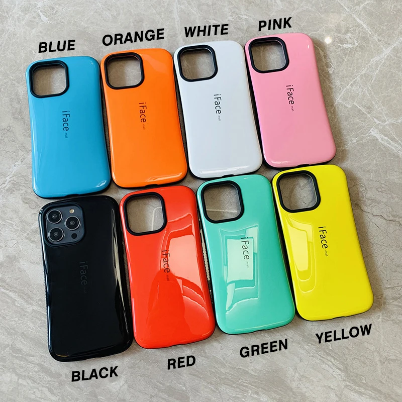 IFACE GLOSSY PASE pre iPhone 15 14 13 13 12 11Pro x xr xs Max PC+TPU Ochranný zadný kryt pre iPhone 6 6s 7 8 plus fondy