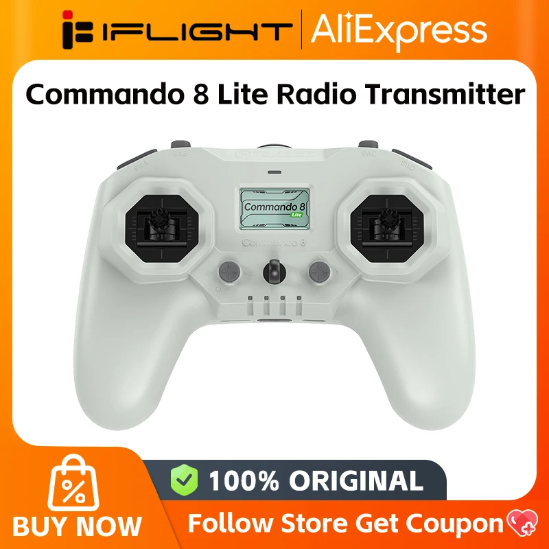 Iflight Commando 8 LITE Radio Radio Venmitter DISTORE CONLECTER Expresslrs 2.4 GHz 100MW Vstavaná batéria pre RC FPV Racing Drone