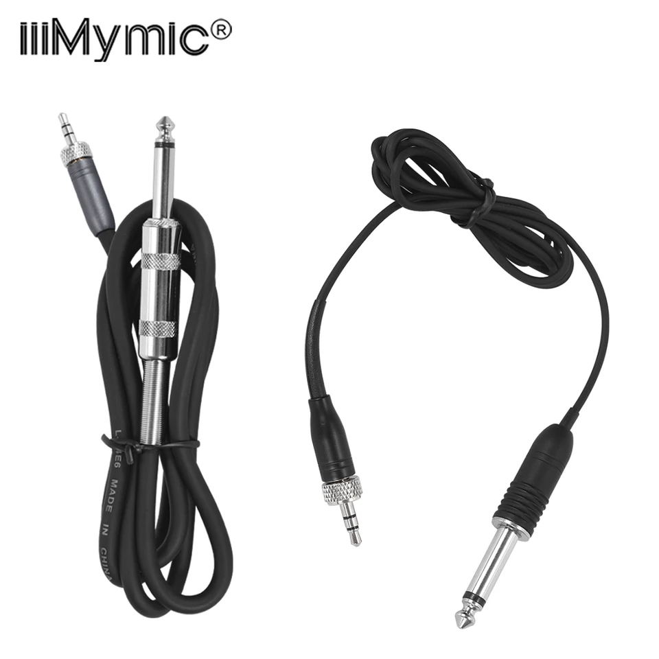 IIIMMICKÝ GUITÁLNA BASS KABEL PREVÁDZKA 3,5 mm Jack TRS Skrutkovacie blokovanie na 1/4 6,5 mm 6,35 mm pre vysielač Sennheiser Bodypack