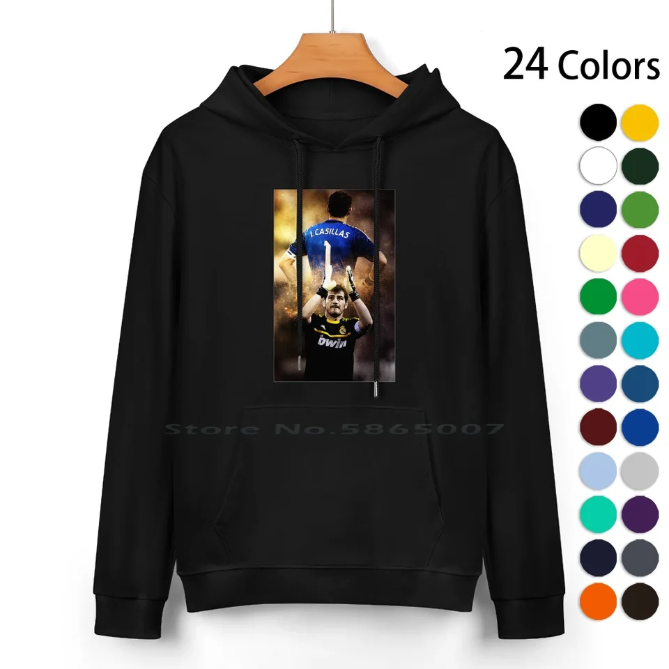 Iker Casillas Fernández Art Cotton Hoodie Swater 24 Colors Iker Casillas Fernández 100% bavlnená kapucňa pre ženy