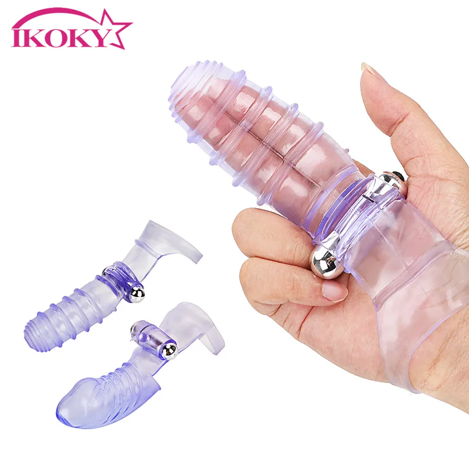 Ikoky Finger Vibrator Lesbian G-Spot Massage Sex Hračky pre ženy Clitor stimulujú ženské masturbátorské orgazmus dospelých výrobkov