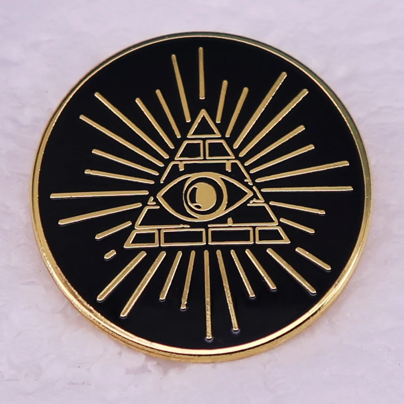 Illuminati Triangle Všetky videnie očných symbolov Symboly skľučovky kĺbový klopný klop