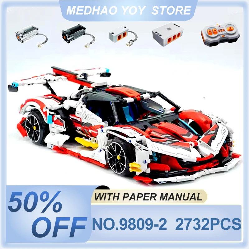 IM.Master 9809-2 MOC 1:10 Technický RC Drift Sports Autom Building Blocks Blocks Bricks Puzzle Hračka vianočné darčeky pre deti
