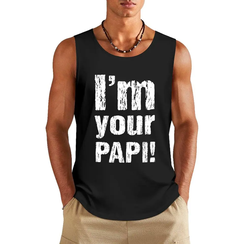 Im váš papi - mexický zápasník Eddie G - Pro Wrestling Tank Top T -Shirt Gym Mana Tričko Pánske športové oblečenie pre mužov muža top