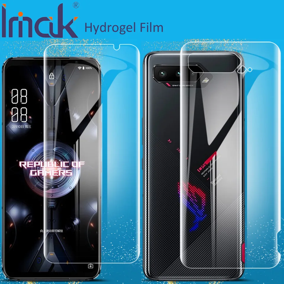 IMAK HYDROGEL FILM PRE ASUS ROG 7 6 5 ROG Telefón 7 6 Pro 5 5S Zadná zadná chrbát Soft Soft Clear Screen Ochranná oleofóbna