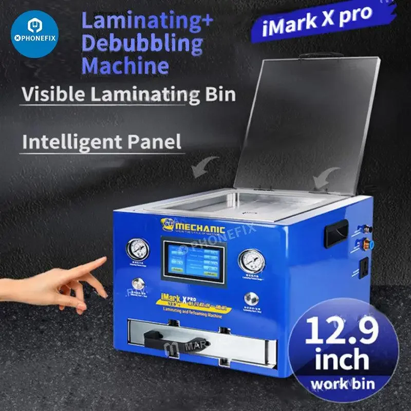 IMark X Pro Intelligent LCD Opravy Vákuový laminujúci stroj pre 12,9 palca LCD obrazovky Vákuum /montáž /dekompresné bublinky bez bubliny