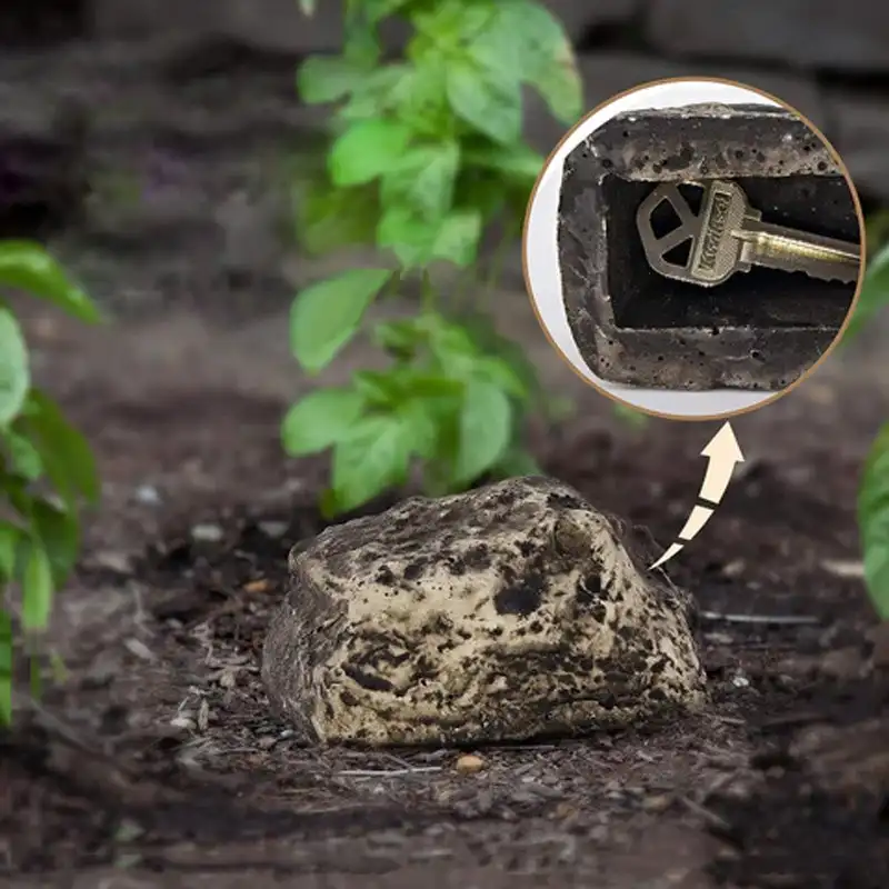 Imitácia kamenného držiaka Kľúčový držiak bezpečné vonkajšie falošné skalné kľúče HIDER GARDEN DECORÁCIA SADEL ČASŤ REALICKÝ SKLADOVÝ KRAJ Dropship
