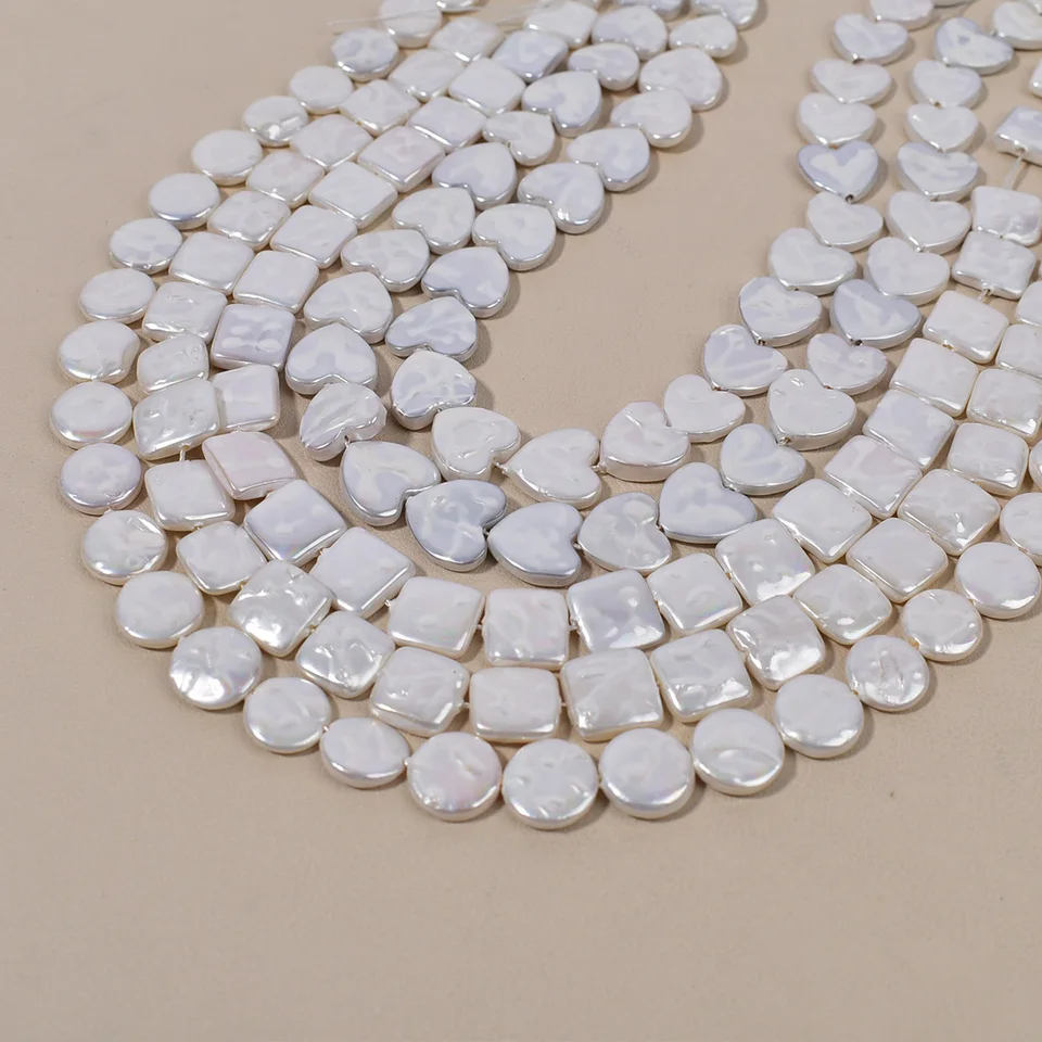 Imitácia perla barokový štvorcový gombík Pearl 12-13 mm nepravidelná guľôčka s guľôčkami voľná guľôčka pre kutilové šperky výroby doplnkov