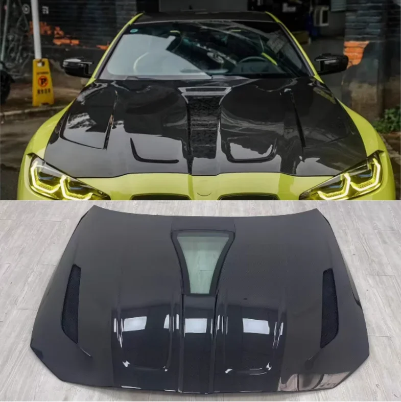 IMP STURE SKUTOČNÉ UHOLNÉ VLASTNOSTI Priehľadné predné nárazník Motor Ovládanie kapoty kapota pre BMW M3 M4 G80 G82 G83 2021 2022 2023 2024