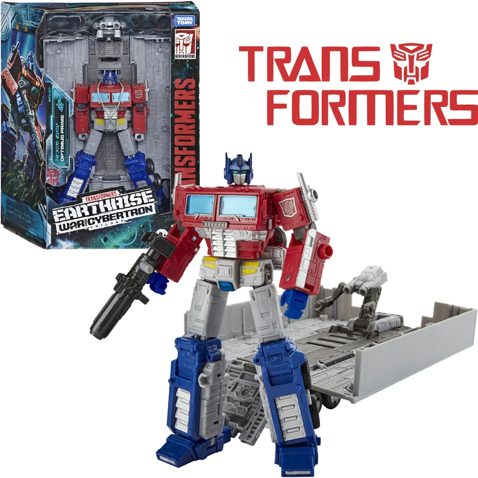 [In-Stock] Hasbro Transformers EarthRise Optimus Prime Leader Model Model hračky anime darček Zhromaždenie Doprava zdarma