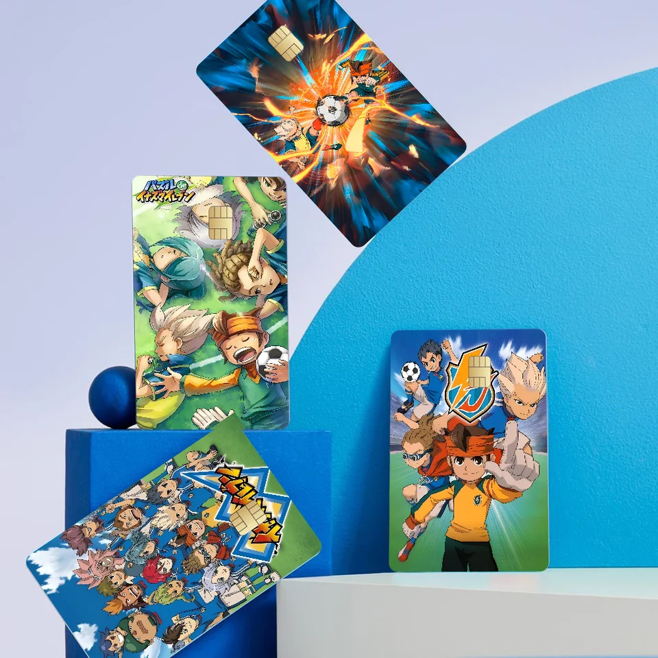 Inazuma Eleven Anime Front Cover Film Sticker Skin Skin Pre kreditnú debetnú kartu malý veľký čip