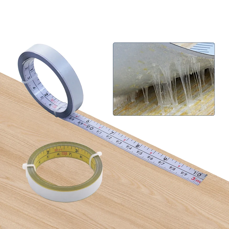 Inch & Metric Self Adhesive Tape 1-3M meracie oceľové pokosové pokosy mierka pokosy pravítko pre router stolovú pílu T-Track Woodworking