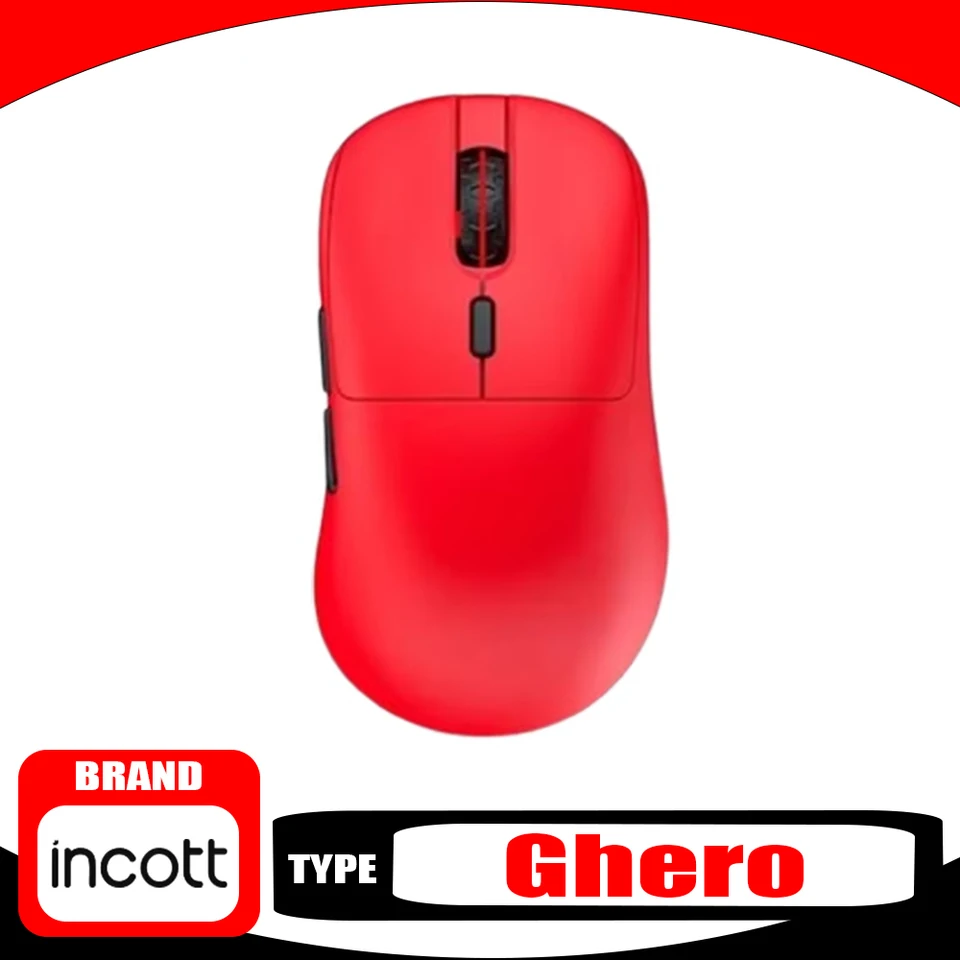 Incott Ghero Wireless Mouse 8K Return Paw3395 Duálny režim RGB E-Sports Gaming Mouse Myš nízka latencia ergonómia myší PC PC Gamer Man Gifts