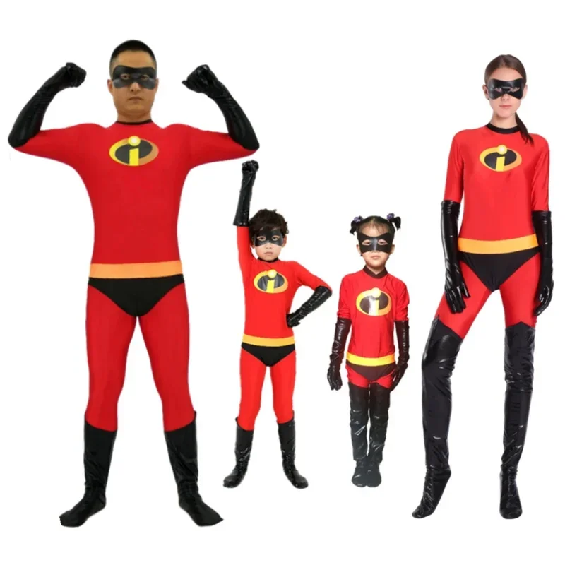 Incredibles 2 kostým Pán Mrs Incredibles Cosplay Elastigirl Hulk Spider Family Adult Kid Disfraz Niño Suck Sucksuit BodySuit M17
