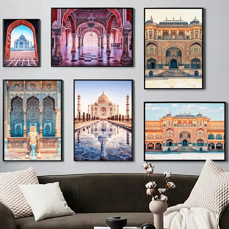 India City Gallery Wall Canvas maľba Taj Mahal tlač