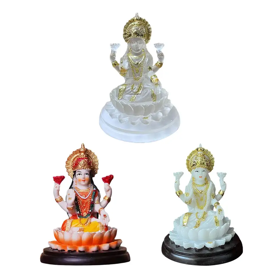 India Hindu bohyňa na lotosovej soche socha ručne vyrábaná remeslá Elegantná dekoratívna výška 11 cm pre domácu kanceláriu stolová kancelária