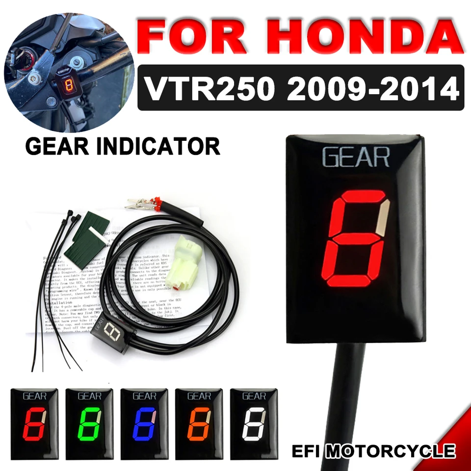 Indikátor zobrazenia prevodového stupňa pre Honda VTR250 VTR 250 2009 2010 2012 2012 2013 2014