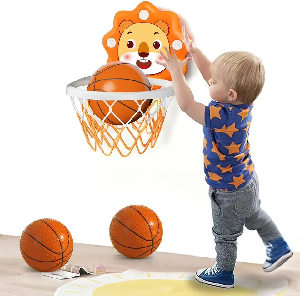 Indoor Mini Basketball Hoop pre batoľatá detská spálňa, nastaviteľná výška, darčeky vianočných narodenín pre chlapcov, hračky pre batoľa