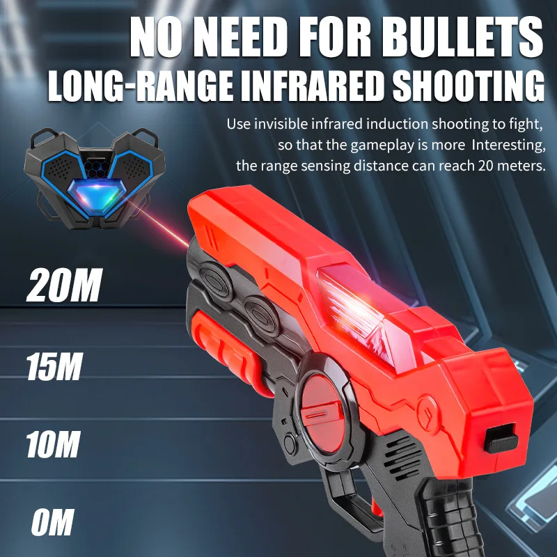 Infračervené hračky zbrane Zbraň na indukciu bojovej zbrane hračky Pistol Model elektrický laserový pištoľ cosplay pre deti deti vnútorná vonkajšia hra