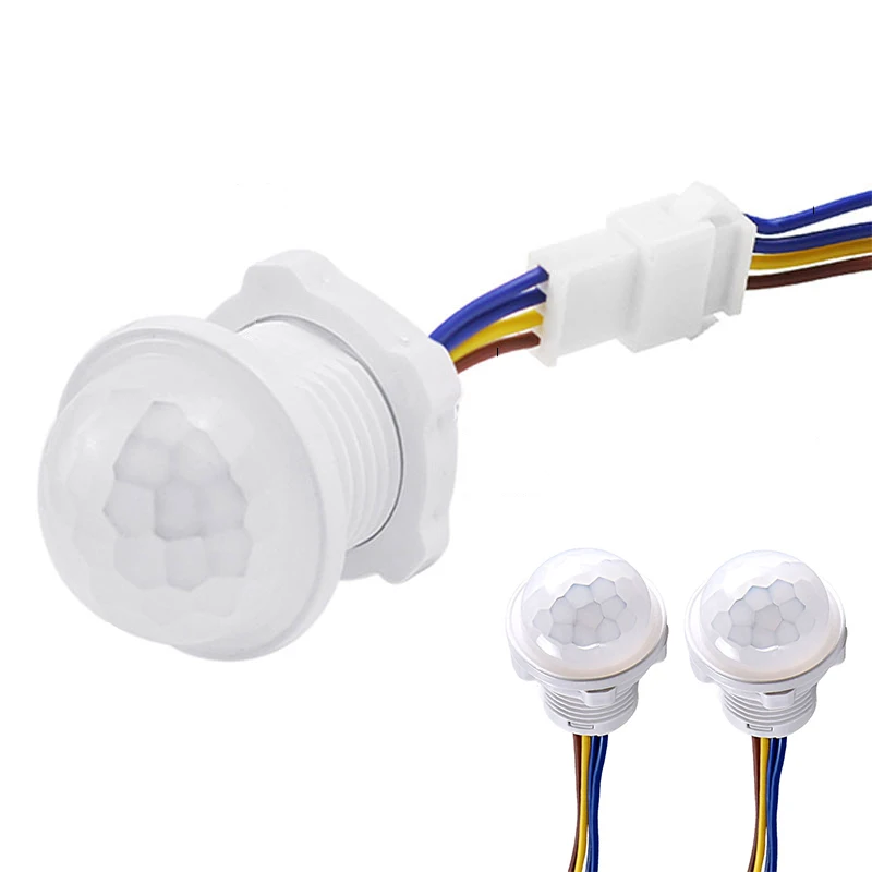 Infračervený spínač senzora senzora ľudského tela Detektor snímača PIR 85-265V Automatický indukčný spínač pre domácu LED osvetľovaciu žiarovku automaticky zapnutá