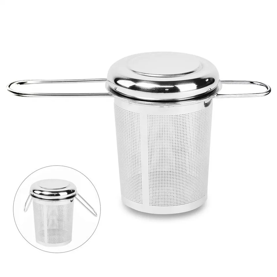 Infuser čajový čaj s opakovaným čajom s vekom z nehrdzavejúcej ocele šálka voľného listového korenia filtra pre hrnčeky čajových čajníkov šálka na strmú čajovú kávu