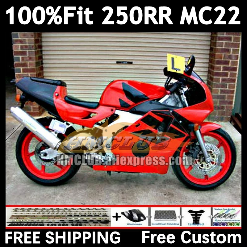 Injekčné telo pre Honda CBR 250RR CBR250RR 1990 1991 1992 1993 1994 98NO.49 MC22 CBR250 Red Black RR 95 96 97 98 99 Fairing
