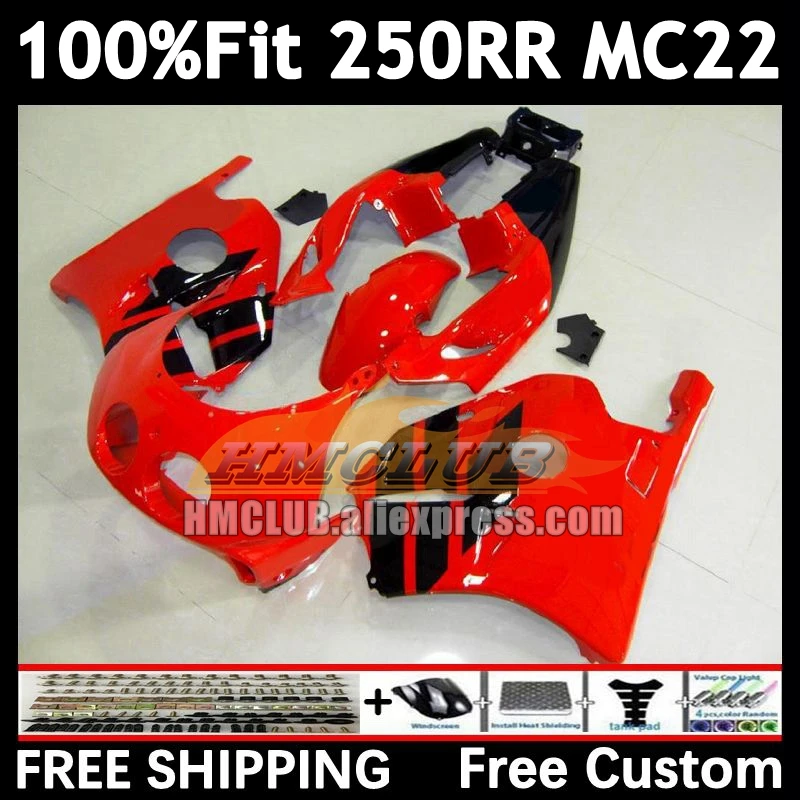 Injekčné telo pre Honda CBR 250RR CBR250RR 1990 1991 Red Black 1992 1993 1994 98NO.30 MC22 CBR250 RR 95 96 97 98 99 Fairing