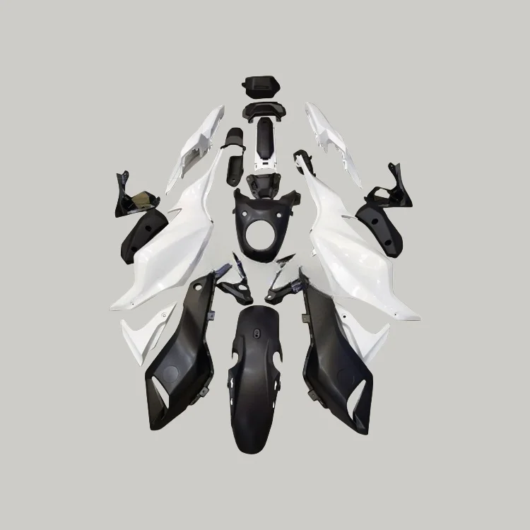 Injekčný kapotáž nastavená pre Yamaha FZ07 MT07 2012- 2017 Motorcy Faquings Kit pre Yamaha FZ07 MT07 12-17 Čierna biela