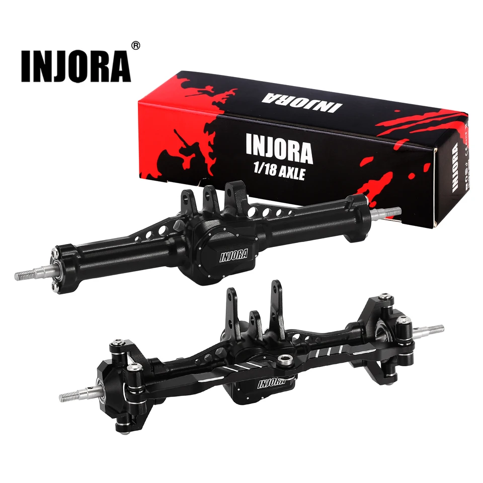 Injora CNC hliníka 4 mm predĺžené predné zadné kompletné nápravy pre 1/18 RC Crawler TRX4M Upgrade (4M-61)