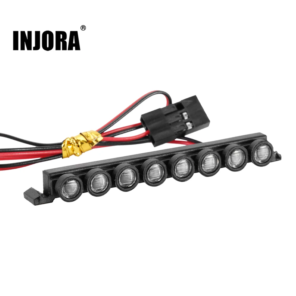 Injora nylon formované 8 -led strešné svetlo pre 1/18 RC Crawler Trx4m Bronco (4M-47)