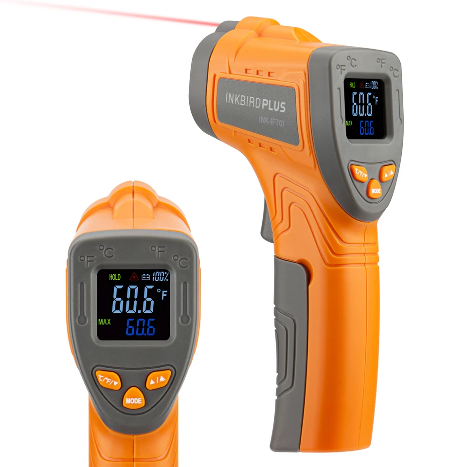 Inkbird Ink-IFT01 laserový infračervený teplomer bez kontaktu digitálnej teplotnej pištole Instant Termometer pre priemyselný a kuchyňu