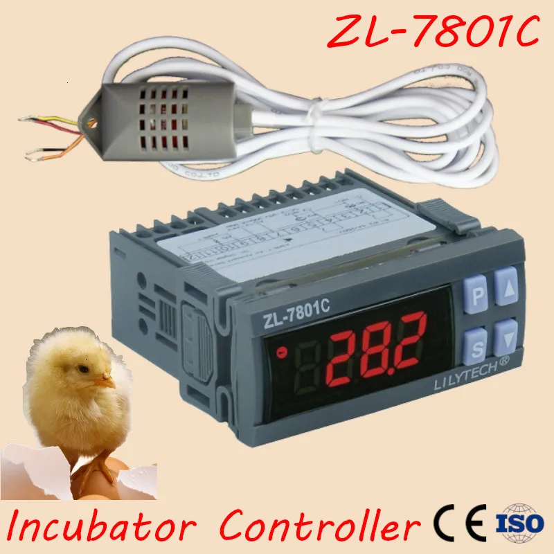 Inkubátor teploty vlhkosti Automatický regulátor inkubátora ZL-7801C 100-240VAC