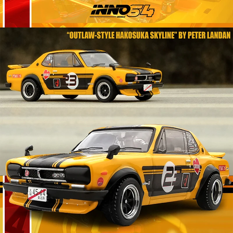 Inno 1:64 Hakosuka Skyline 2000 GTR KPGC10 Diecast Diorama Model Model Collection Miniature Toy