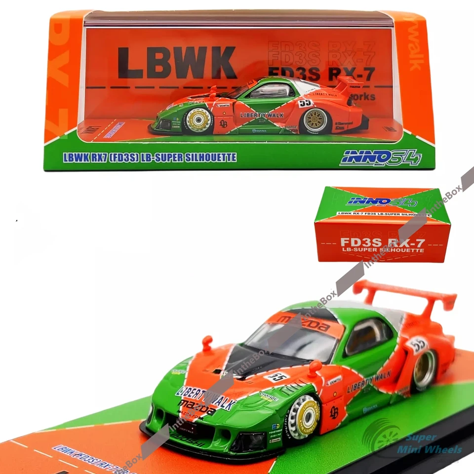 Inno64 LBWK RX7 FD3S LB-Super Silhouette 2024 Malajzia Diecast Expo 1:64 Diecast Model Collection Collection Limited Edition Hobby Toys