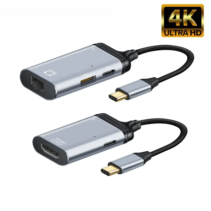 Inovácia USB C na k 60Hz typu C HDMI kompatibilný kábel typu C na mini DP VAG RJ45 Adaptér PD Rýchle nabíjanie kábla pre MacBook Pro