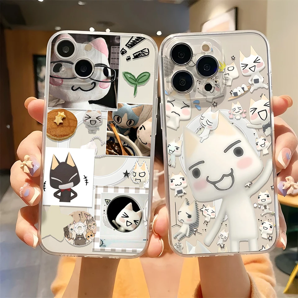 Ins Cute Toro Inoue Cat Magsafe magnetický puzdro pre iPhone 16 15 14 13 12 11 8 Plus Pro Max xr xr xsmax Soft Clear TPU kryt TPU
