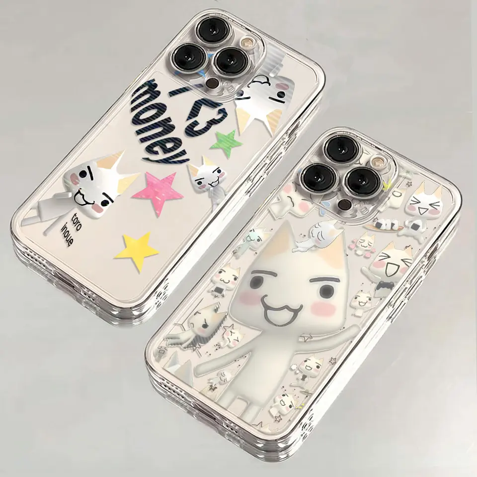Ins Cute Toro Inoue Cat Puzdro pre Tecno Spark Go 30c 10 Camon 30 20 19 Pova 6 5 4 Pro Itel S23 A70 4G 5G Clear TPU Cover TPU